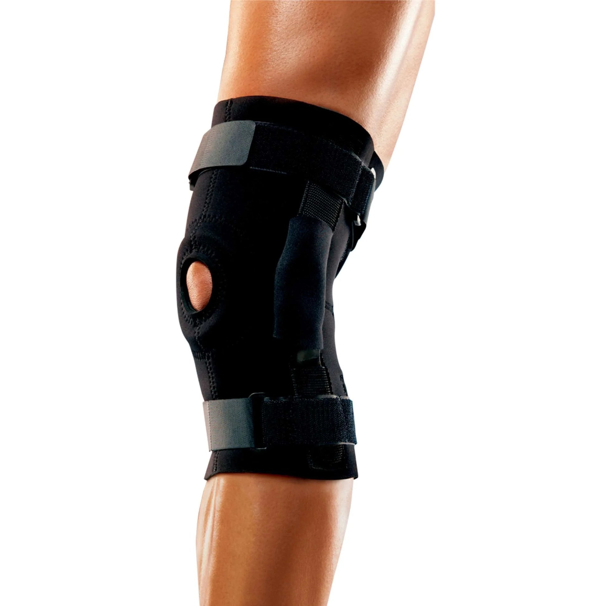 Hinged Knee Brace, Adjustable, Black, 1/Pack