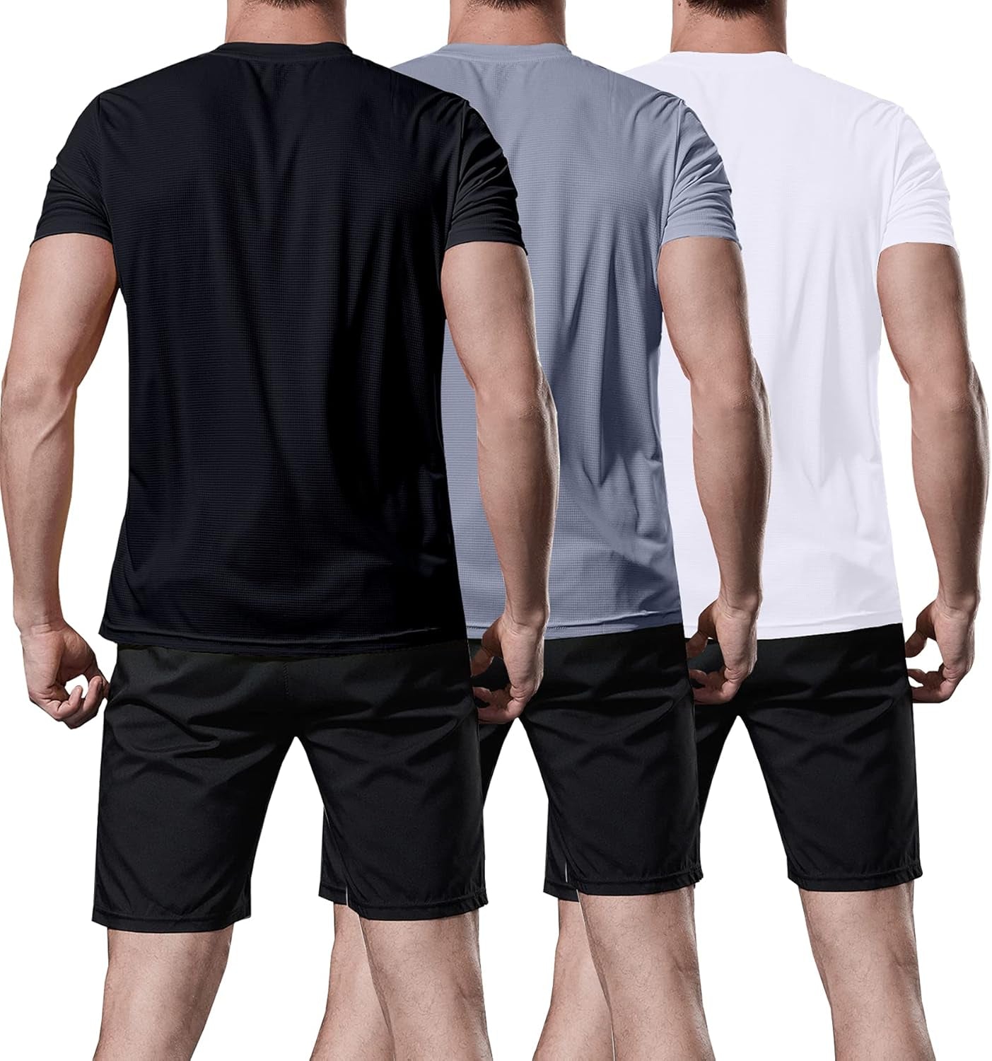 1 or 3 Pack Men'S Short Sleeve T-Shirt,Quick Dry Breathable Athletic Shirts,Lightweight Gym Workout Shirts